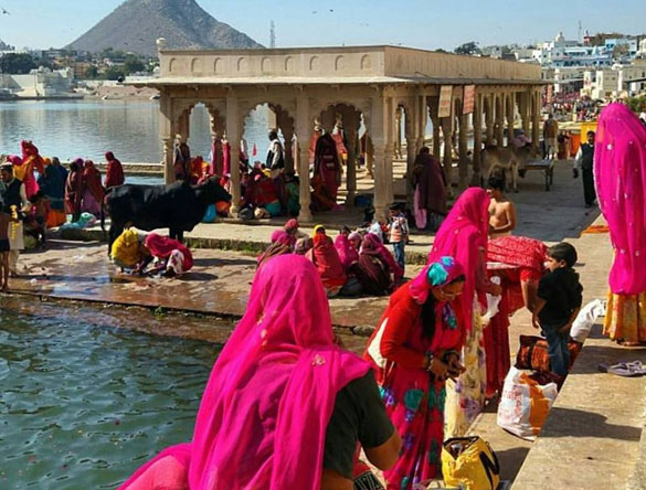 Lago sagrado de Pushkar Rajasthan