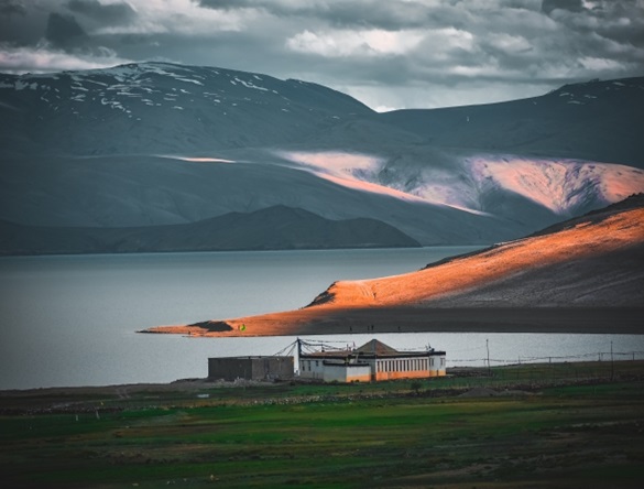 Lago Pangong, es un lago sin litoral más alto